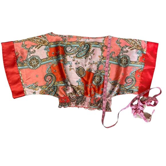 Twenty One Beautiful Vibrant Boho Paisley Blouse Size Large - Picture 6 of 9